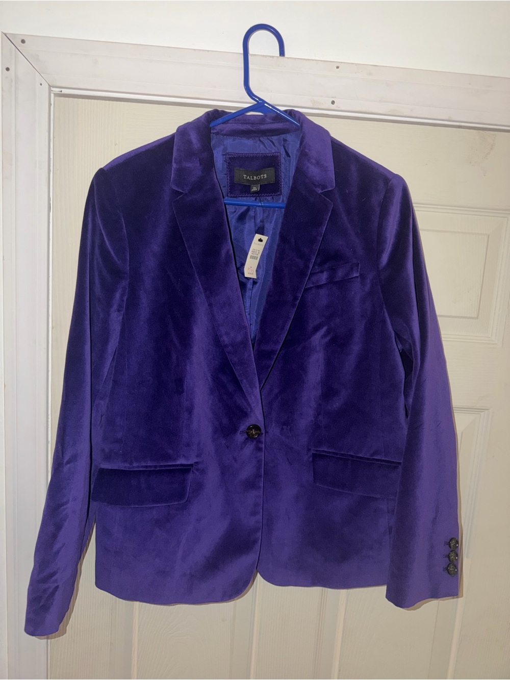 Talbots Deep Purple Velvet Blazer